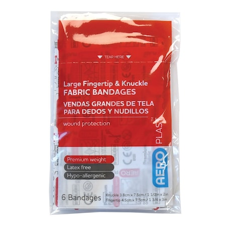 Aero Healthcare Aeroplast Premium Fabric Fingertip & Knuckle Dressings Env/12 AFP312